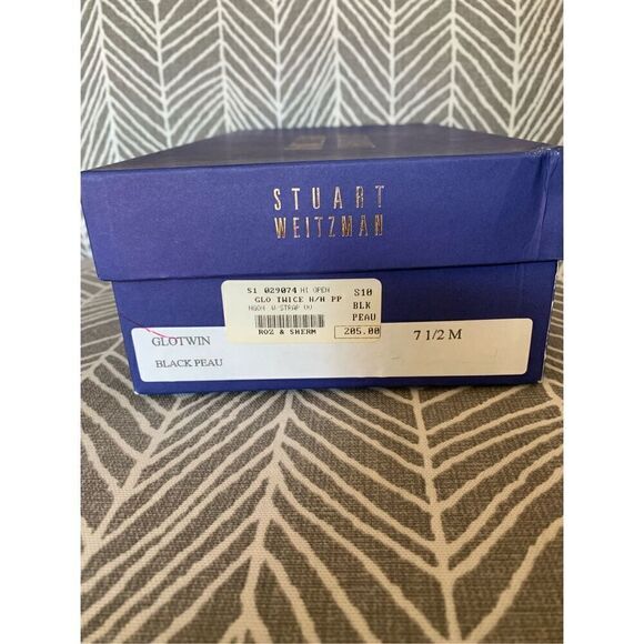 STUART WEITZMAN BLACK SATEEN ROUND TOE buckle DRESSY party PUMPS HEELS SHOES 7.5 - Picture 8 of 12